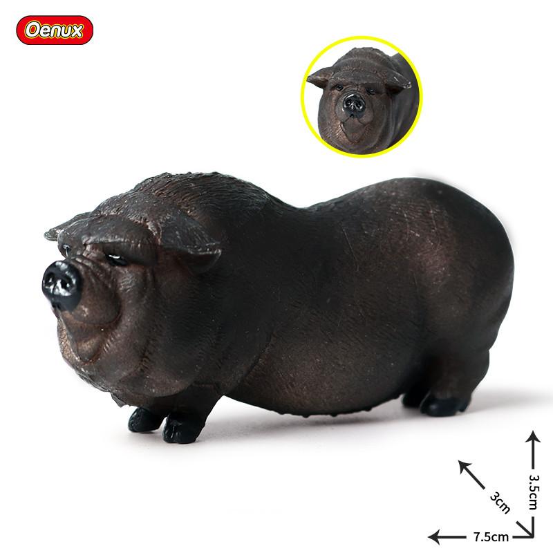 Oenux Poultry Farm Animals Model Simulation Pig Swine Sow Porcupine Boar Action Figures Figurine Lovely Educational Kids Toy