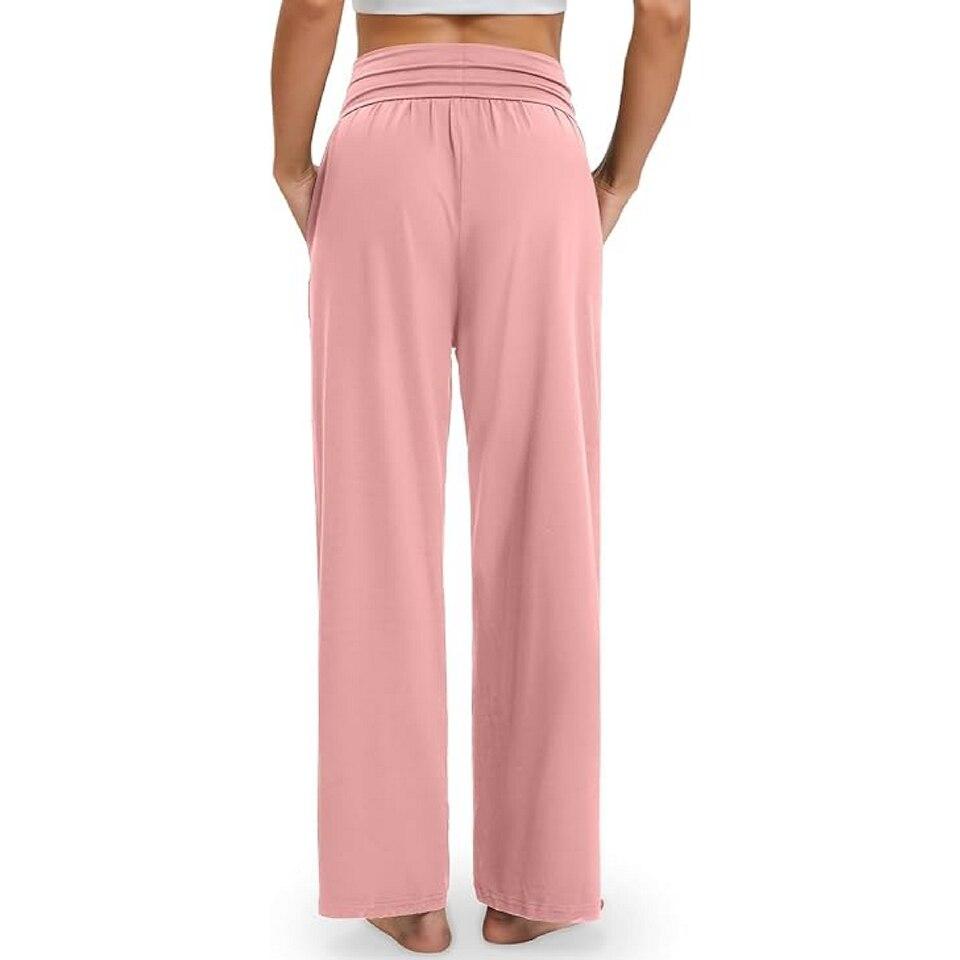 Modern Loose Fit Women's Sport Pants, Pink, for Training and Relaxation, Stylish Comfort