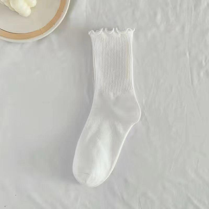 Women's Wood Ear Lace Mid-Tube Socks - Cute & Trendy Summer Mary Jane Style