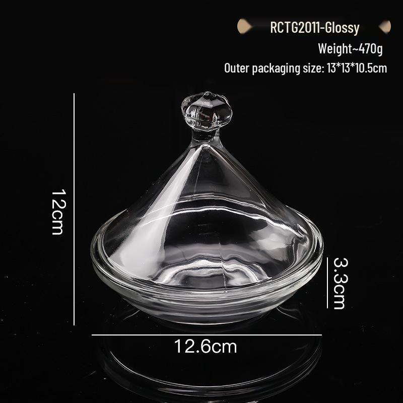 European Crystal Candy & Jewelry Glass Storage Box with Lid