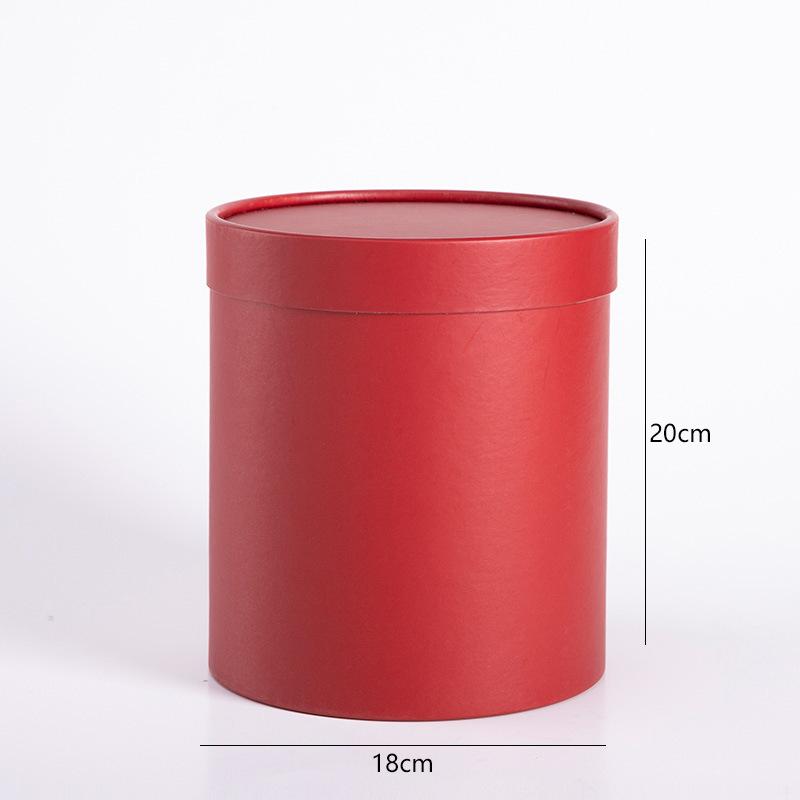 Dárková krabička z jednobarevného balicího papíru Kulatý kbelík na květinovou aranžmá Úložný prostor pro kytici