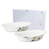 NARUMI Lucy Garden Gratin Dish Berry Set of Cute and Relief Wedding and Oven Made In Gift Boxed and Gift Set, 22cm, Pattern, 2, Stylish, Design, Gift,