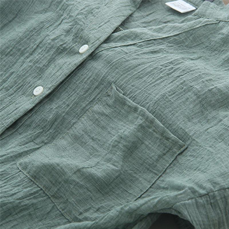 Women Autumn Tops Linen Button Down Loose Casual Career Shirt Long Sleeve Blouse