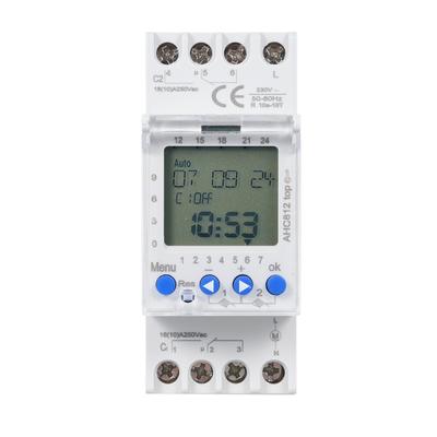 2 kanal Timer Programmierbare Timing Schalter AHC812 230V 16A Wöchentliche Programm Digitale Zeit Schalter Din