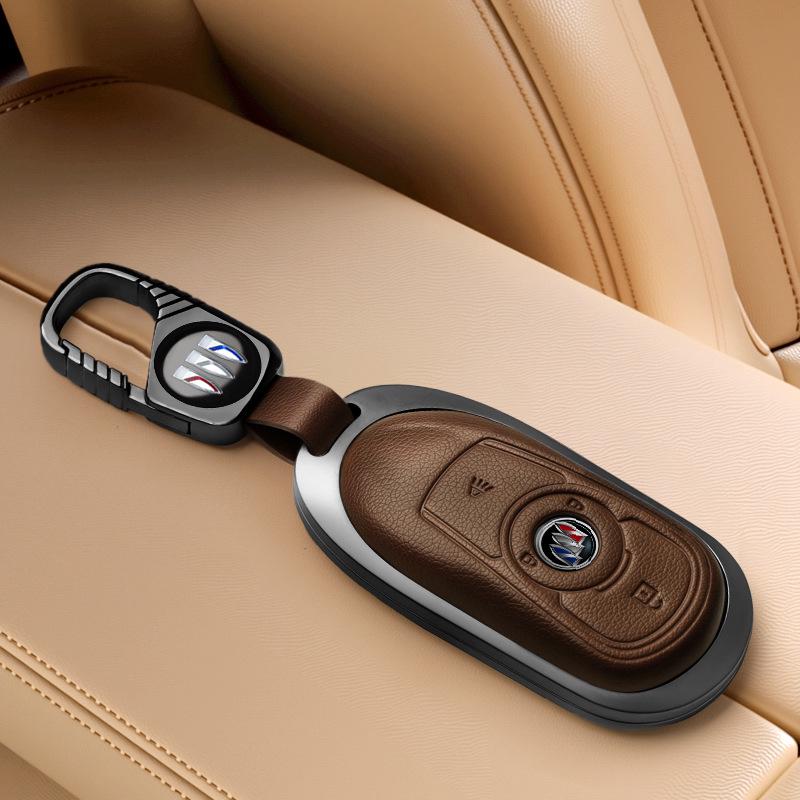 Compatible Key Case for Buick Encore, Envision, Regal, Envision GX/Flag Models, Shell Buckle Design.