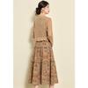 French Style Hollow-out Floral Layered Two-piece Dress Set