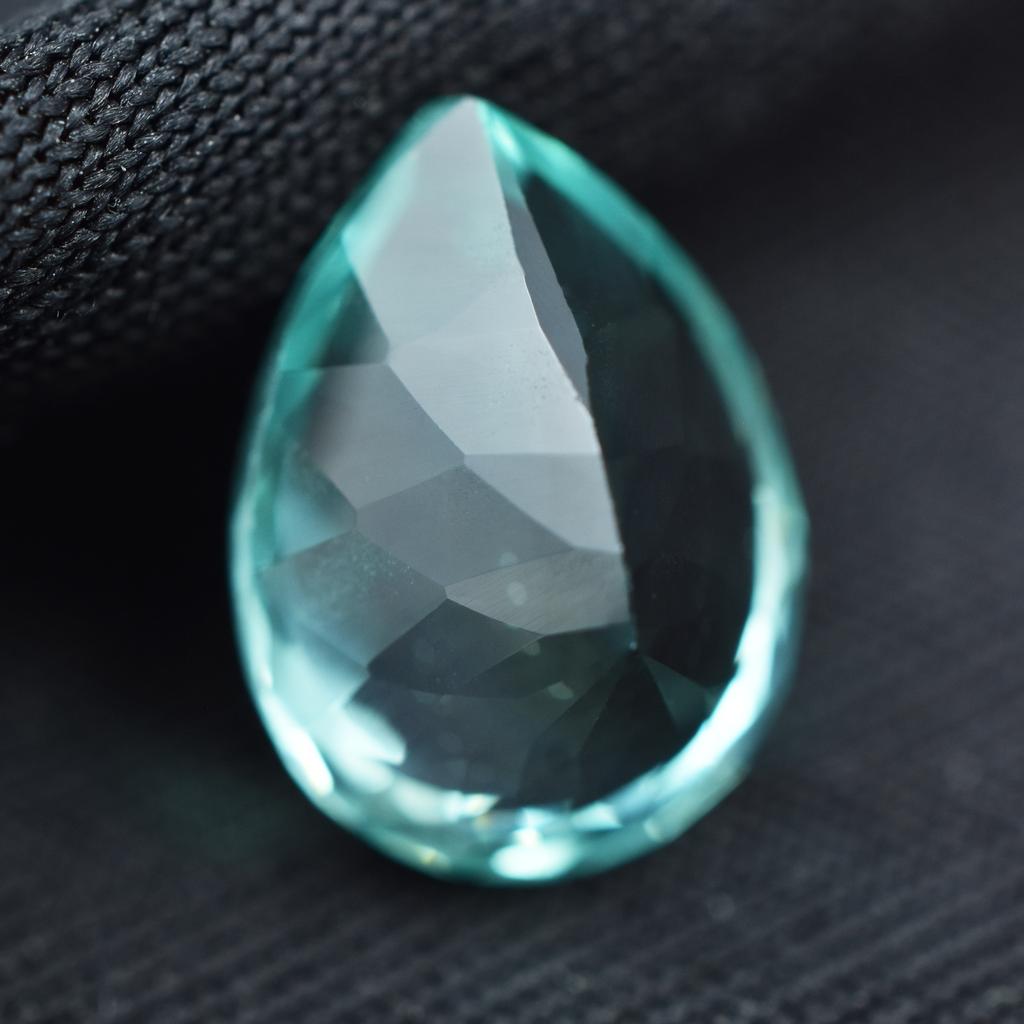 Natural Bluish Green Sapphire Pear Cut 8.40 Ct Loose Gemstone CERTIFIED