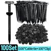 1000/20x Cable Ties Buckle Nylon Auto Fastener Screw Replaceable Car Fenders Trunk Engine Guard Panel Wire Clips Management Tool