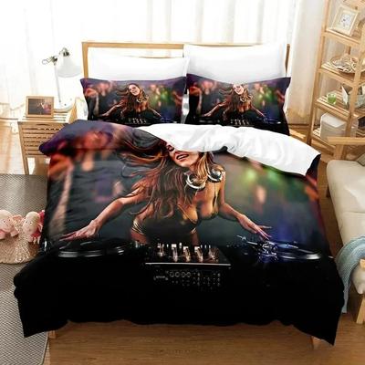 3D Music DJ Rock Bedding Set For Bedroom Soft Modern Bedspreads Comefortable Kids Duvet Cover Quilt Cover And Pillowcase