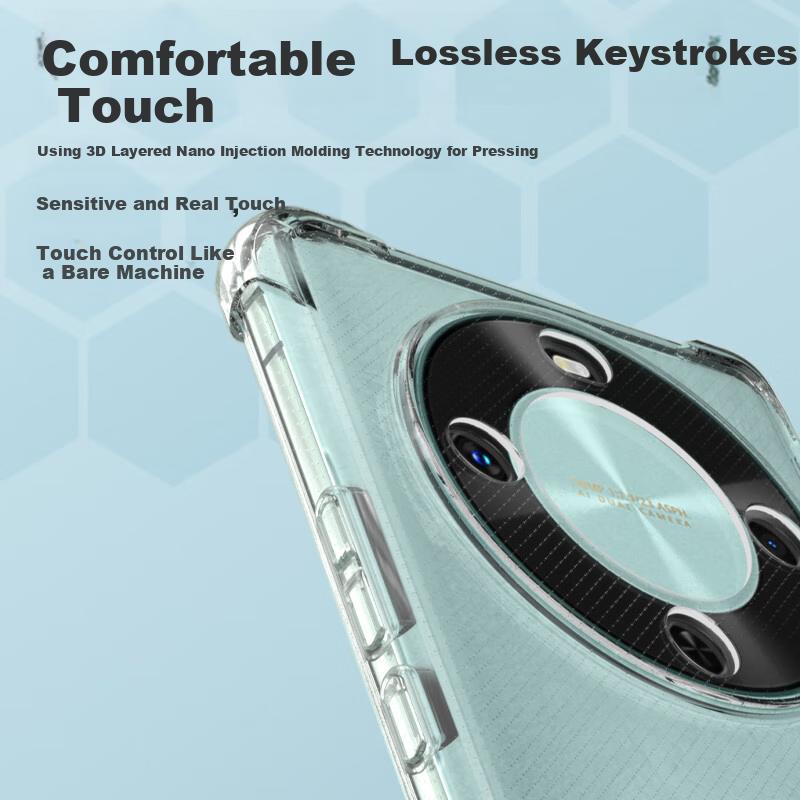 LLUNC Case for Huawei Enjoy 70X/Active Edition, Huawei Full Lens Protection, with Air Cushion Corners, Ultra-Thin TPU Transparent Soft, Outer Case