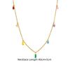 Punk Clavicle Small Multicolor Zircon Pendant Female Gold Color Stainless Steel Choker Necklace Chain for Women Jewelry Gift