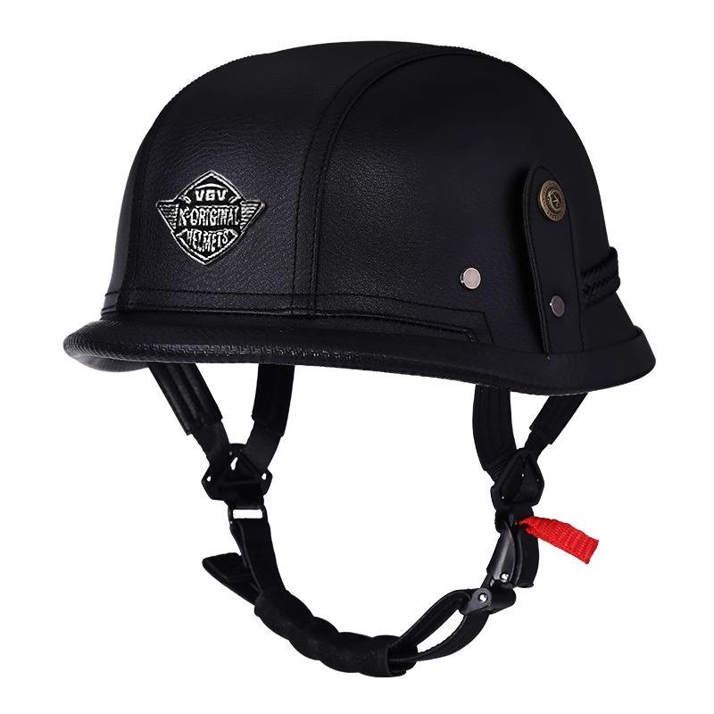 VGV Vintage Half Helmet Motorcycle Helmets Summer Cool Protective Glasses Man Women Boy Girl Light Cute Sunburn Protection