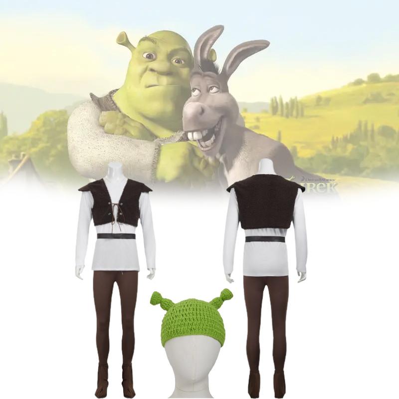 Shrek Cosplay Attire In Polyester Fabric For Halloween Costume Party Use