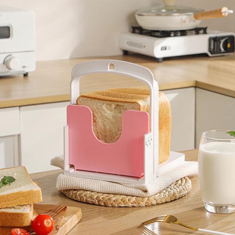 Toast Bread Slicer Stand Foldable Loaf Cutter Rack Baking Tool Cutting Guide Plastic Slicing Tool