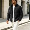 Men's Lined Thickened Stand Collar Jacket Warm Winter Outerwear Coat