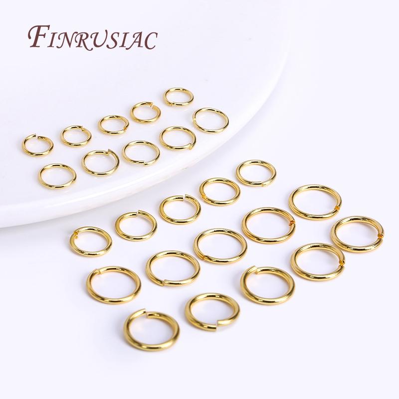 200Pcs/lot Connecting Rings For Jewelry 18K Gold Plated Open Jump Rings For Chains,DIY Jewelry Making Supplies,Metal Split Ring