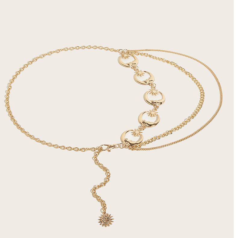 Waist Chain Moon Two Layers Of Chains Versatile Accessories For Women Clothing