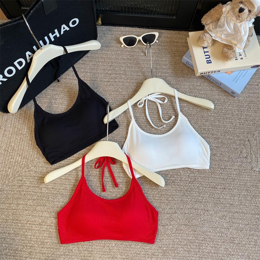 Pure Sweet and Spicy Halter Halter Top Vest with Chest Pad One Female Base Sexy Underwear