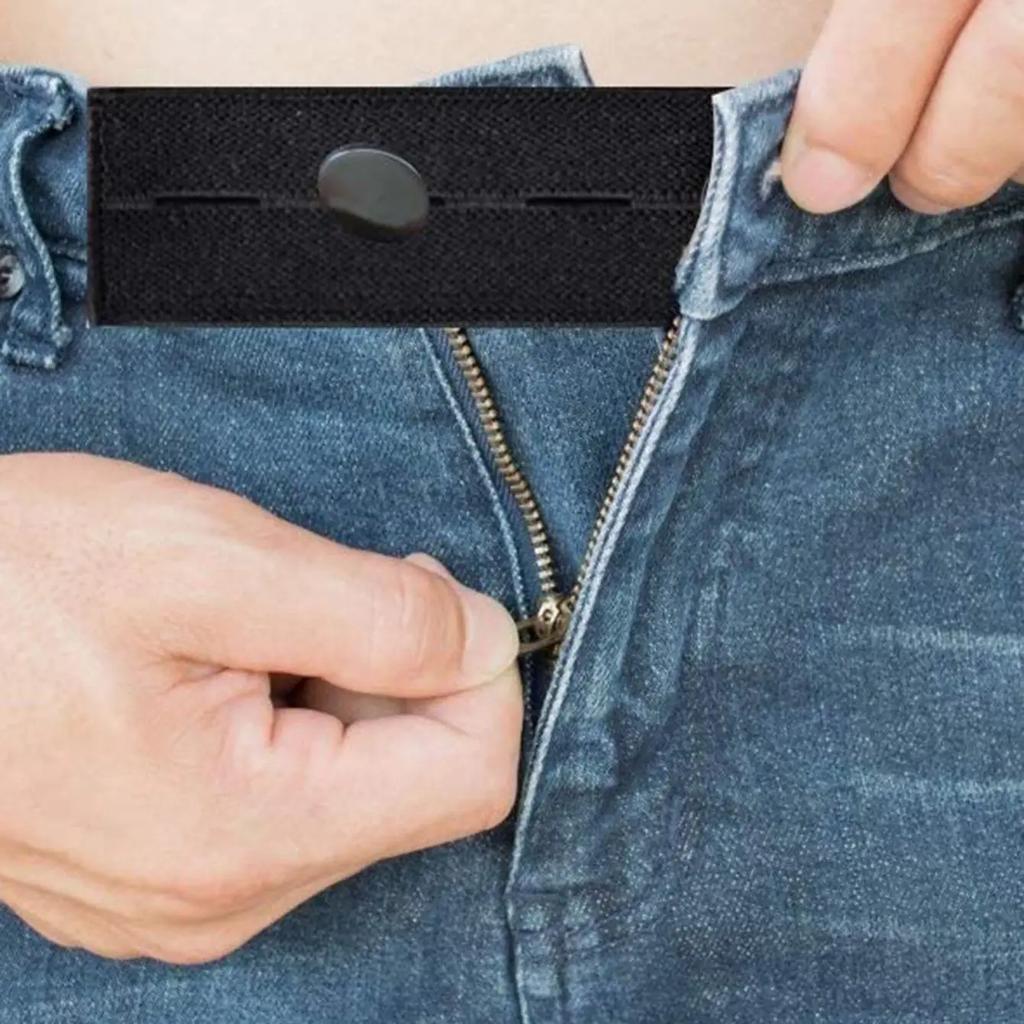 1 pc- Elastic waist extender, adjustable belt extender for jeans, button extender for long pants