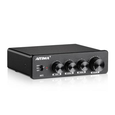 AIYIMA A01 2.02.1 Channel Amplifier, 100W2, RCA & AUX Power Amplifier, TPA3116D22 + NE5532DR3, Class D, with Bass and Treble Controls, for Home