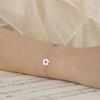 Stainless Steel Flower Charm Bracelet Sweet Wrist Chain Stainless Steel Bracelet  Casual Daily Wear