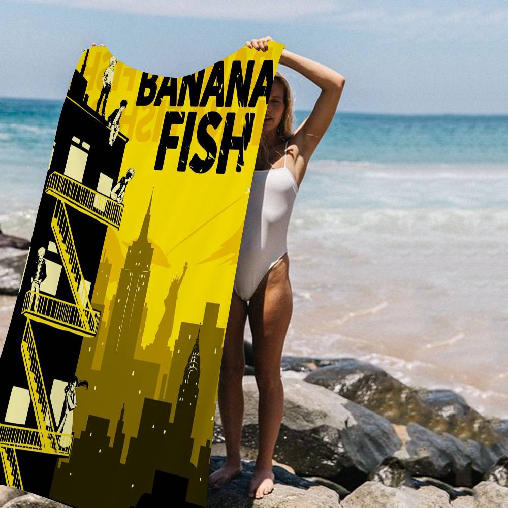 Anime Banana Fish Große Mikrofaser Strandtücher Schnelltrocknendes Handtuch Sandstrandtücher Poolhandtuch Für Reise Schwimmbad Yoga