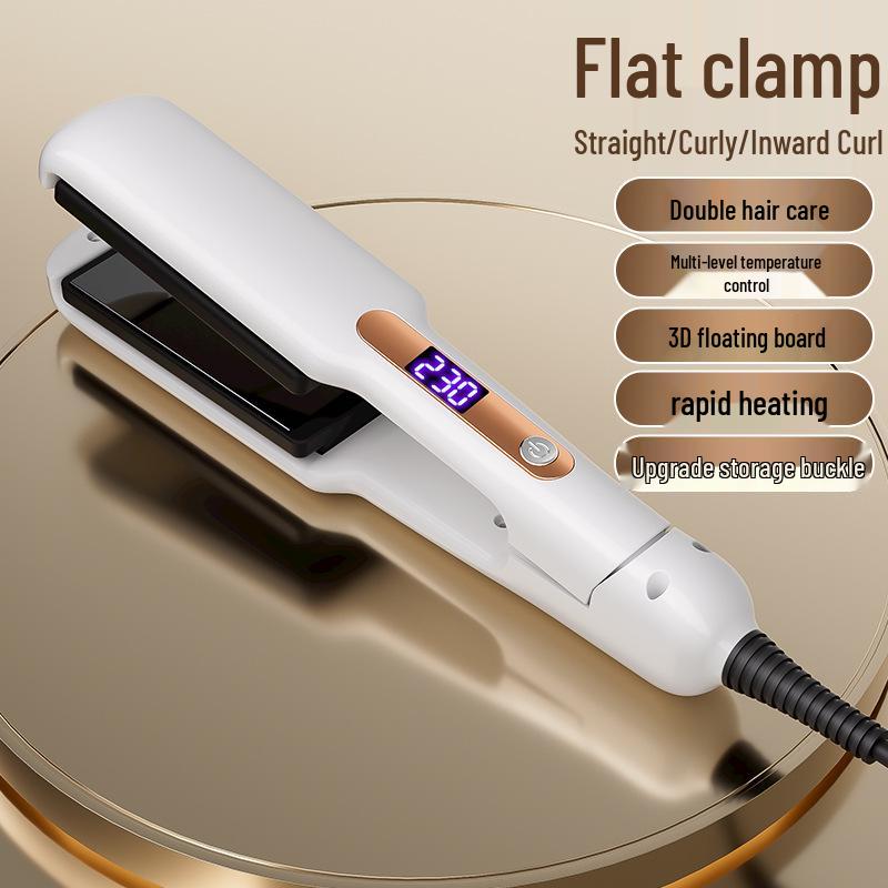 Dual-Use 3D Floating Plate Hair Straightener: Fast Heating, Digital Display, Auto Power-Off, Anti-Scald, No Hair Damage