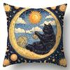 Tarot Cat Decorative Pillowcase, Ultra-soft Polyester Material Living Room Sofa Backrest Car Pillowcase Home Decoration