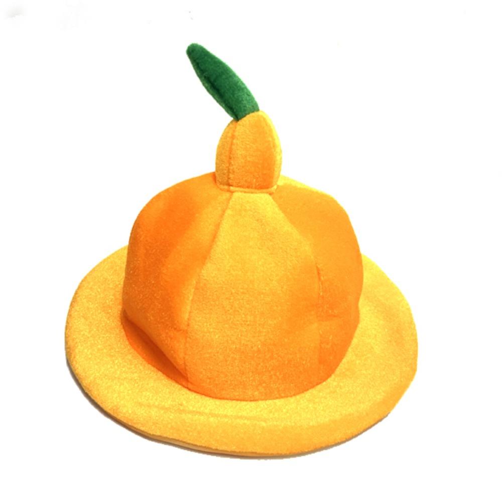 Cute Plush Orange Hat Creative Halloween Cap Cartoon Bucket Hat Children оранжевый