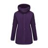 Women’s Warm Windcheaters Detachable Hooded Fleece Lined Zipper Coats Windproof Parka Outdoor Hiking Mountaineering Jackets