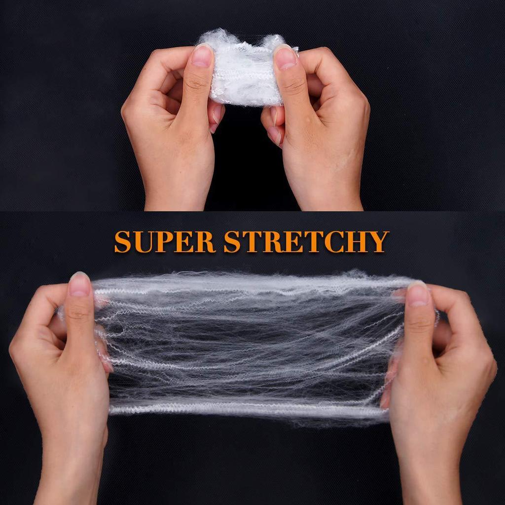 Halloween Spiderweb Cotton with Small Spiders - Haunted House & Outdoor Decorations