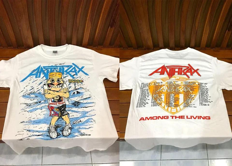 Футболка тура Anthrax Among The Living 1987, футболка Anthrax M