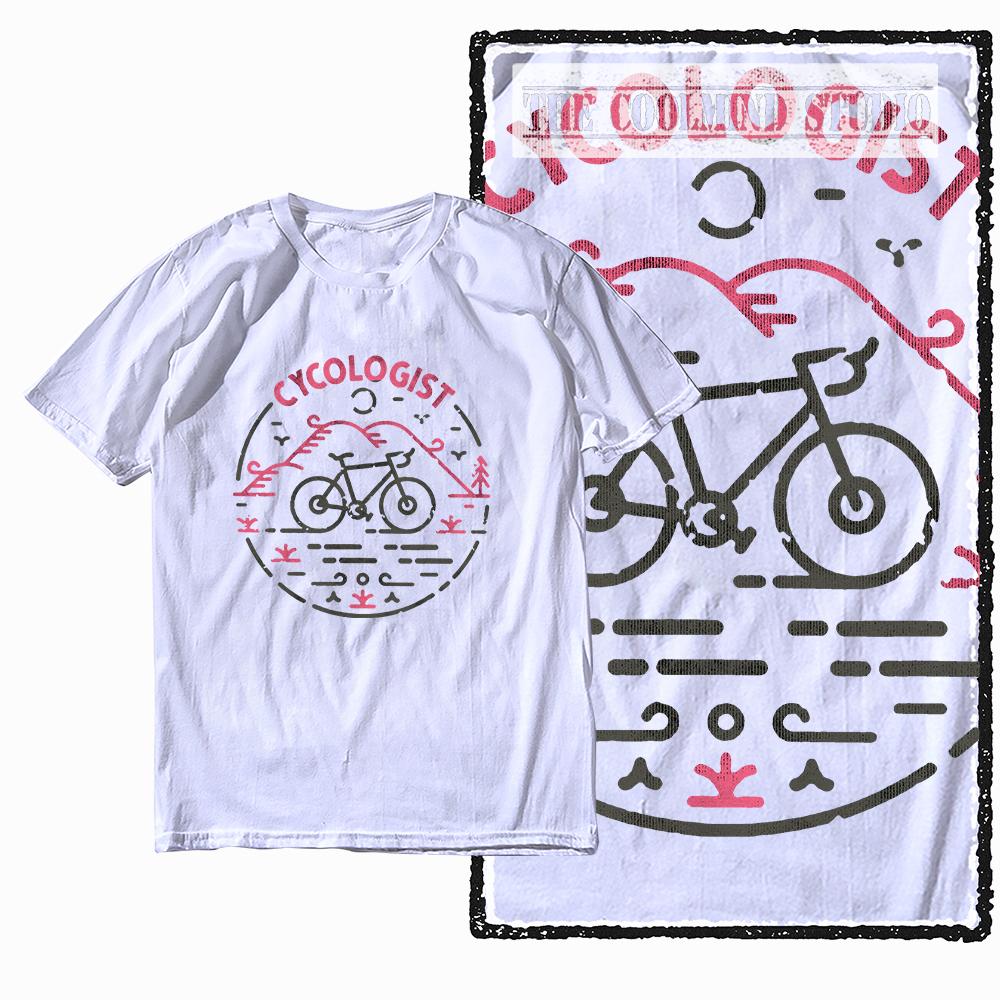 Coolmind Z1106100% Cotton Bike Printed Exclusive Graphic Men T Shirt Cotton Men Tshirt T-shirt for Men Loose Tee Shirt