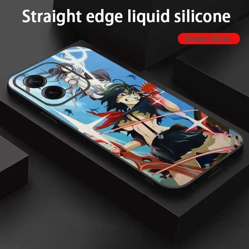 GTTO Anime Kill La Kill Handyhülle Für Xiaomi Redmi Note 14 13 12 11 Pro Plus S 5G 14C A3 Weiche Schwarze Handyhülle