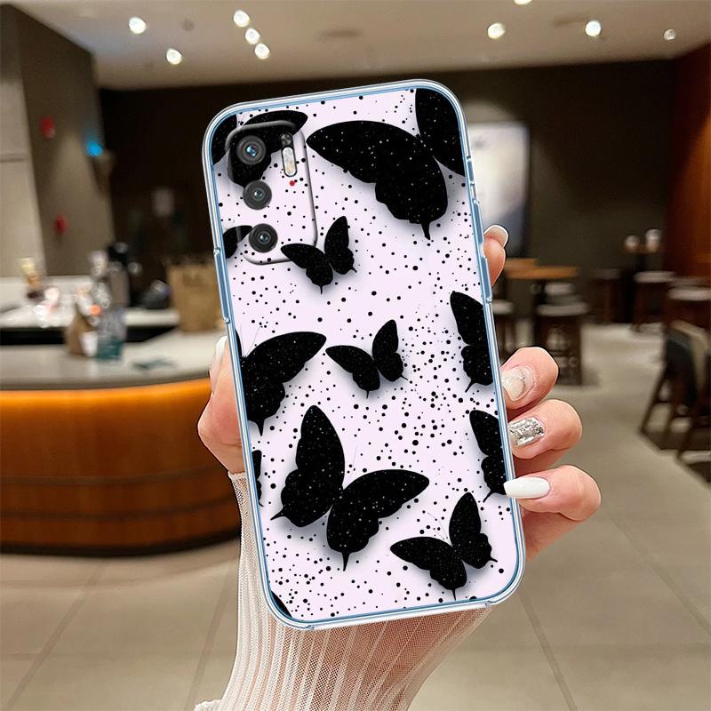 UP22 Colorful Butterfly Transparent Phone Case for Samsung Galaxy A04 A04S A14 A23 A34 A54 M23 M33 M52 M53