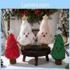 Christmas Tree Shaped Decor Figurine With Fabric Material For Holiday Home Office Decor