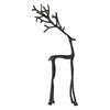 Black Reindeer Christmas Ornament Lightweight Metal Figurine Xmas Decoration Home Table Centerpiece Office Decor