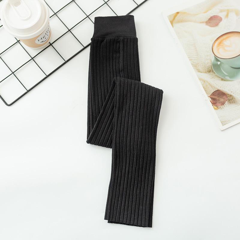 Girls' Nine-Point Footed Seamless Leather Tights - Traceless Children's Base Layer and Outerwear Pants