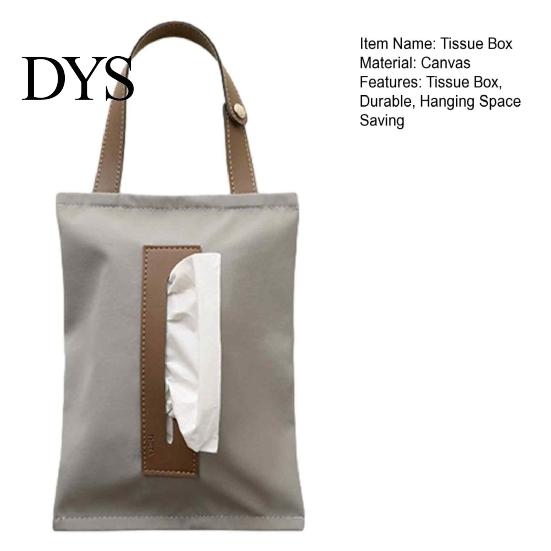 Durable Desk Napkin Box Hanging Canvas Tissue Box, Wall Mounted Paper Towel Holder Dispenser, Easy Refill Storage Organizer, for Home And Office