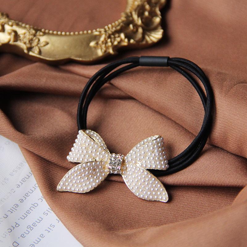 Korean Rhinestone Elegant Scrunchies Women Girls Elastic Hair Rubber Band Accessories Tie Hair Ring Rope Headdress