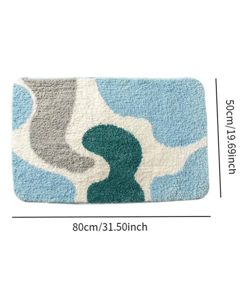 Bath Mat Floor Non Slip Soft Washable Door Entrance Rug Pad for Toilet Living Room Coffee