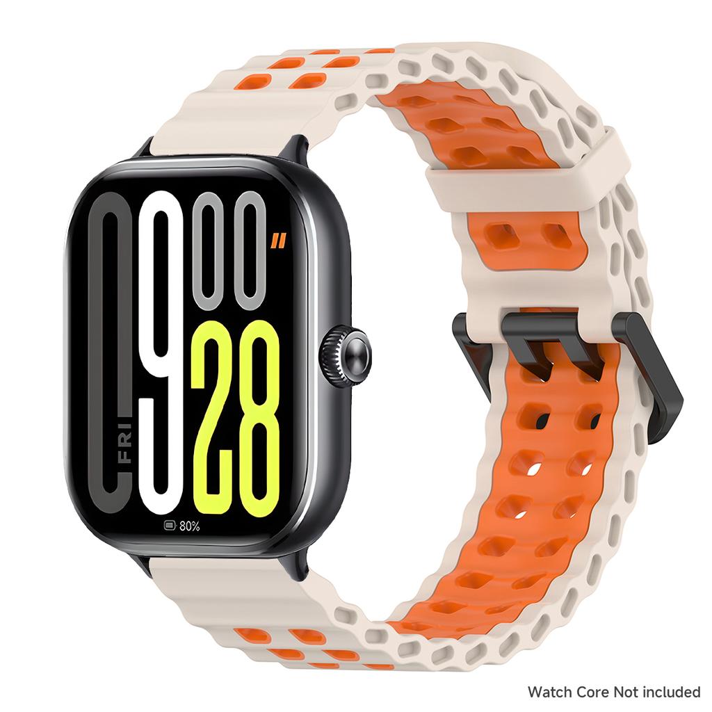 Per cinturino Redmi Watch 5 Braccialetto in silicone per Redmi Watch 4 Xiaomi Mi Band 8/9 Pro Bicolore Traspirante Cinturino Braccialetto Sportivo