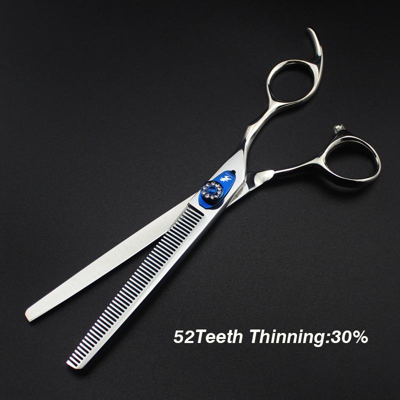 7-Inch Speed Walker Professional Fine-tooth Thinning Pet Grooming Shears Blue Spacer Fine-tooth