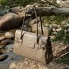 Simple Top Layer Cowhide Leather Large Capacity Bag, Retro Commuting Handbag, Fashionable One Shoulder Armpit Tote Bag