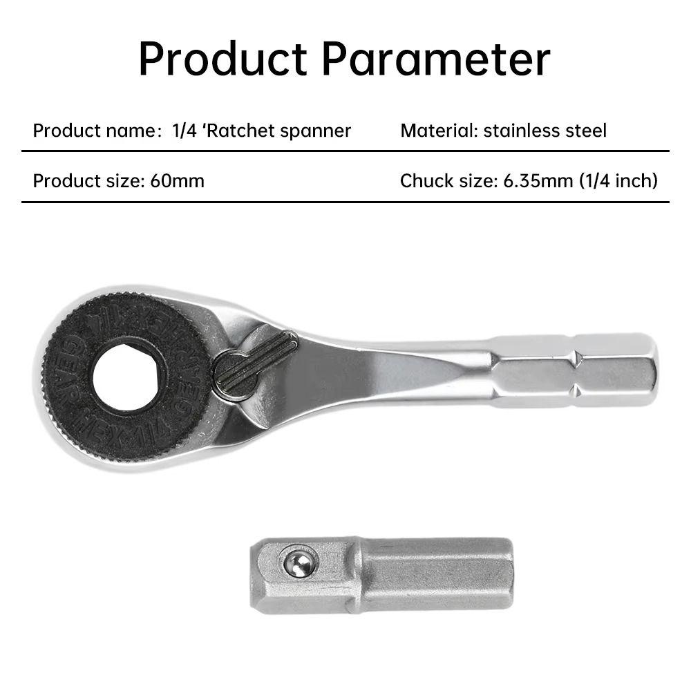 6.35mm Mini Ratchet Wrench Precision Hexagonal Ratchet Wrench Torque Wrench  Hand Repair Tools