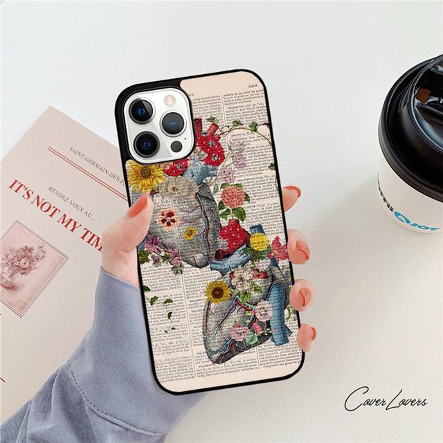 Medical Human Organs Brain Kidney Art Phone Case Back Cover for iPhone 17 Air 16 15 14 13 11 12 Pro Max Plus Coque