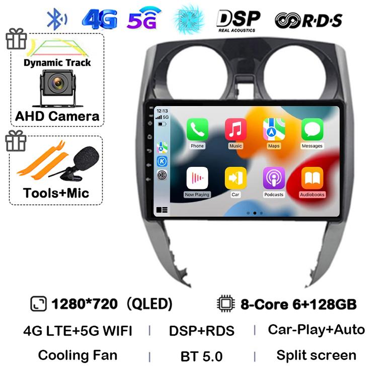 Android 14 Carplay Auto WIFI+4G For Nissan Note 2 E12 2012 - 2021 Car Radio 2 Din Stereo Multimedia Video Player GPS Navigation