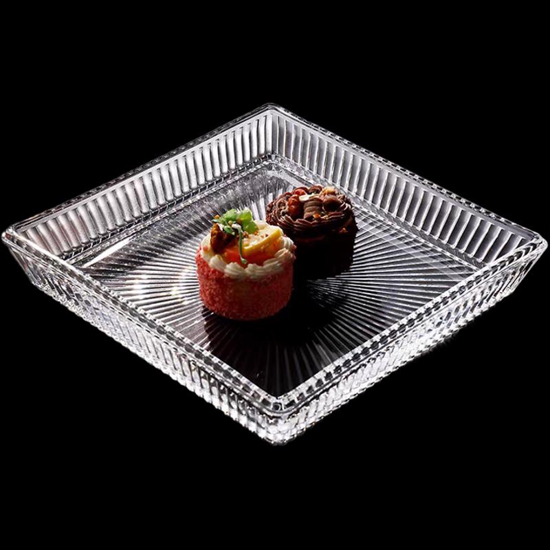Flavinmci Glass Dessert and Snack Plate