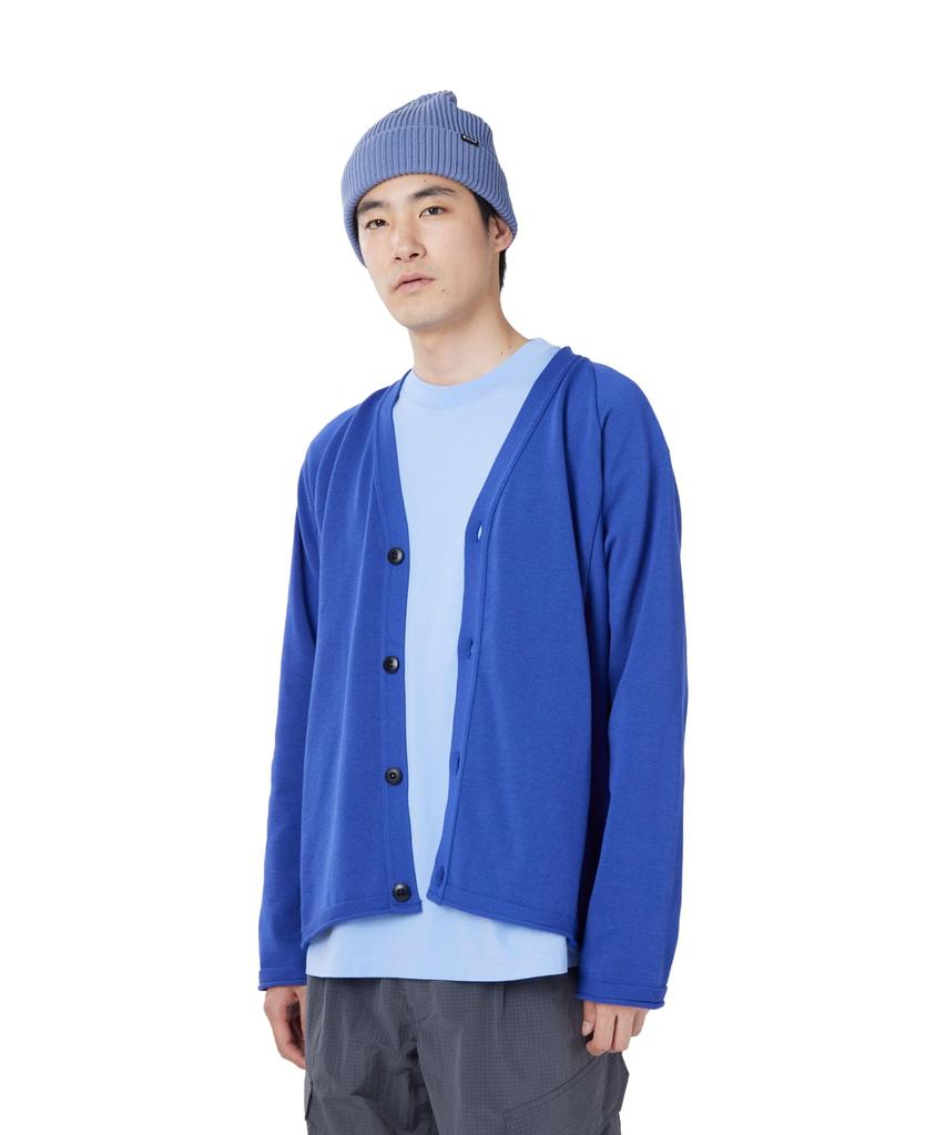 Snow Peak Knit Cardigan Size Water-Repellent KN-26SU002 (Men's/Women's, Blue, L)