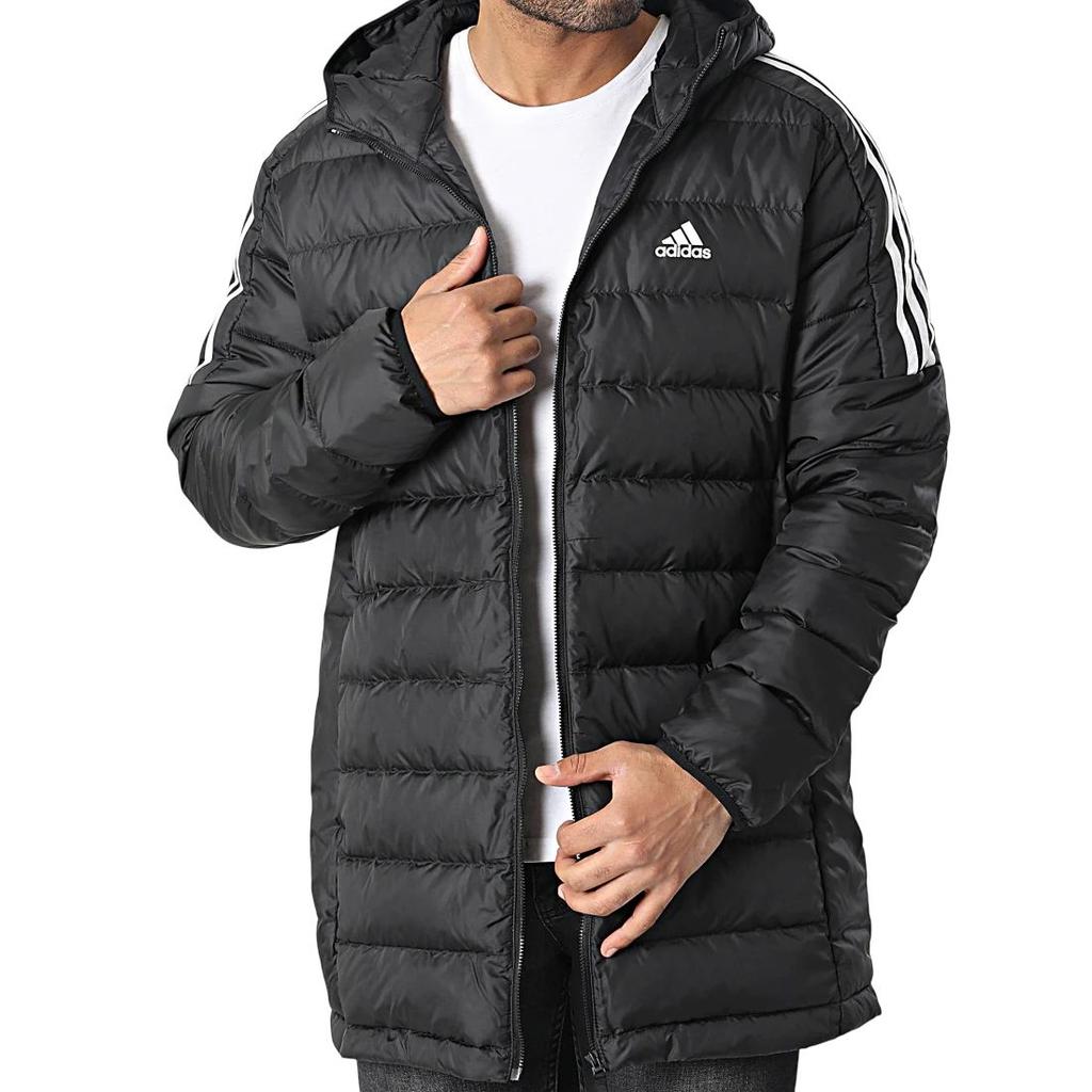 adidas Essentials Down Parka -  Herren Winter Daunen Jacke Mantel Schwarz GH4604 ORIGINAL